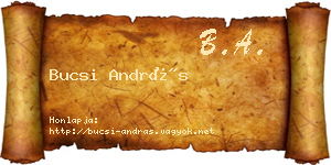 Bucsi András névjegykártya